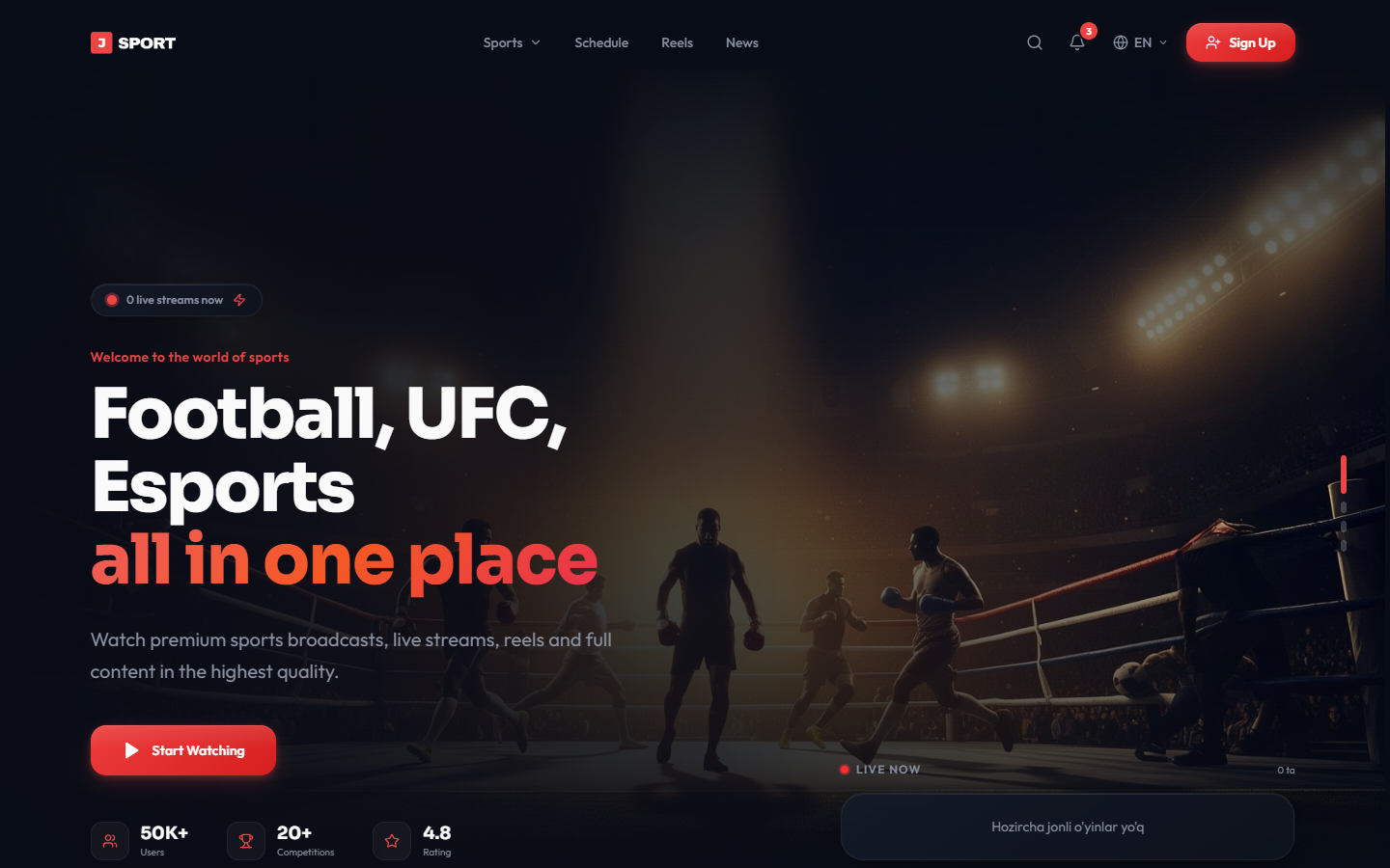 JSportTV — sports broadcasting platform